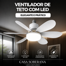 Ventilador de Teto com 3 tipos de Luz e controle remoto